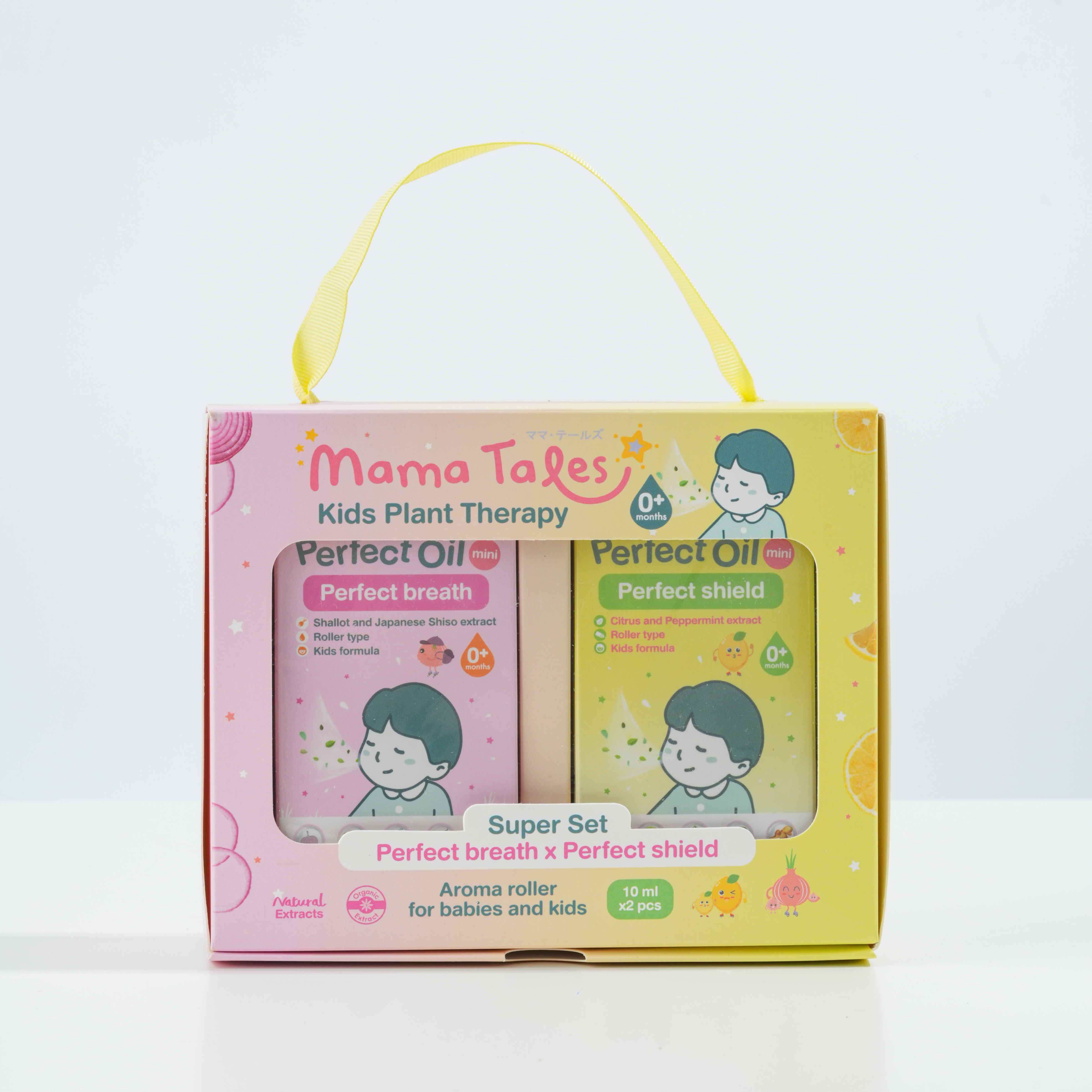Mama Tales เซตน้ำมันหอมระเหย Super Set สูตรหอมแดงและสูตรเลม่อน ขนาด 10 ml. หัวลูกกลิ้ง ใช้ง่าย พกพาสะดวก
