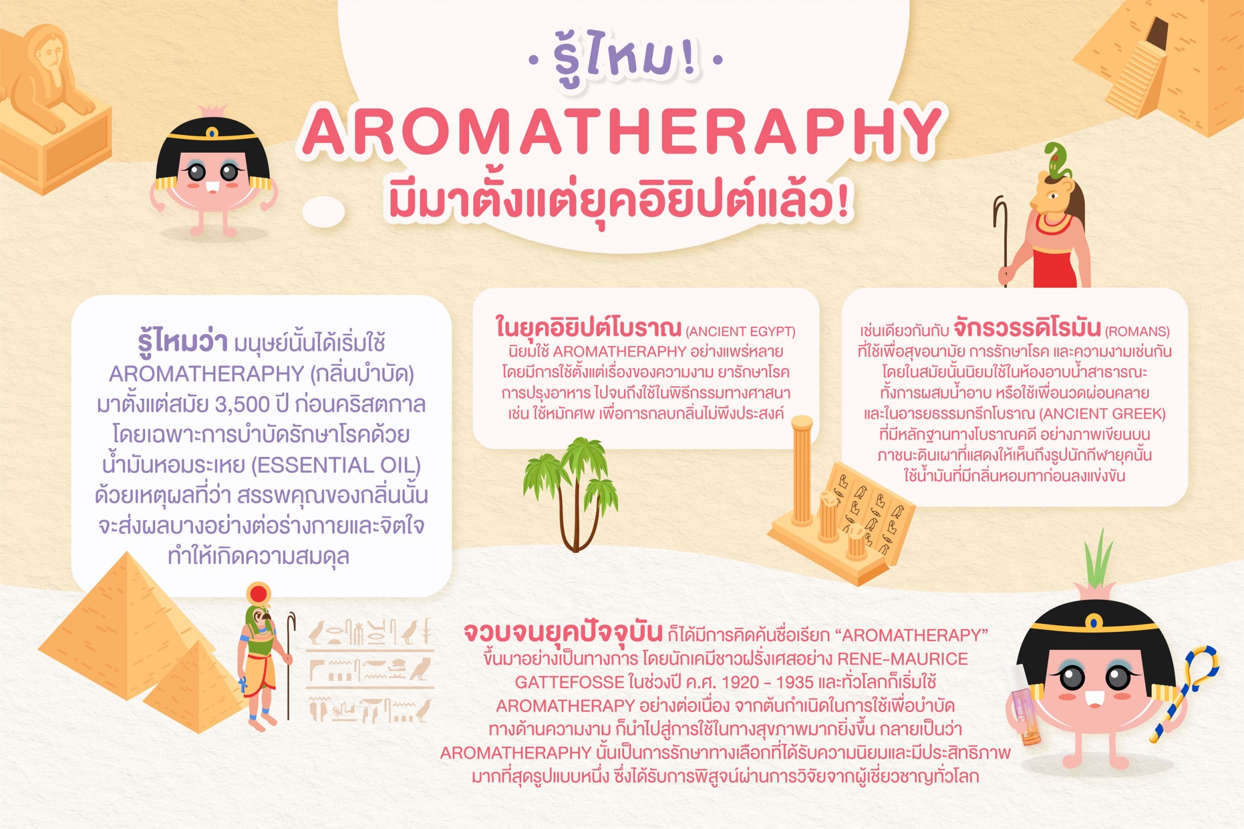 Aromatheraphy มีมาตั้งแต่ยุคอียิปต์แล้ว